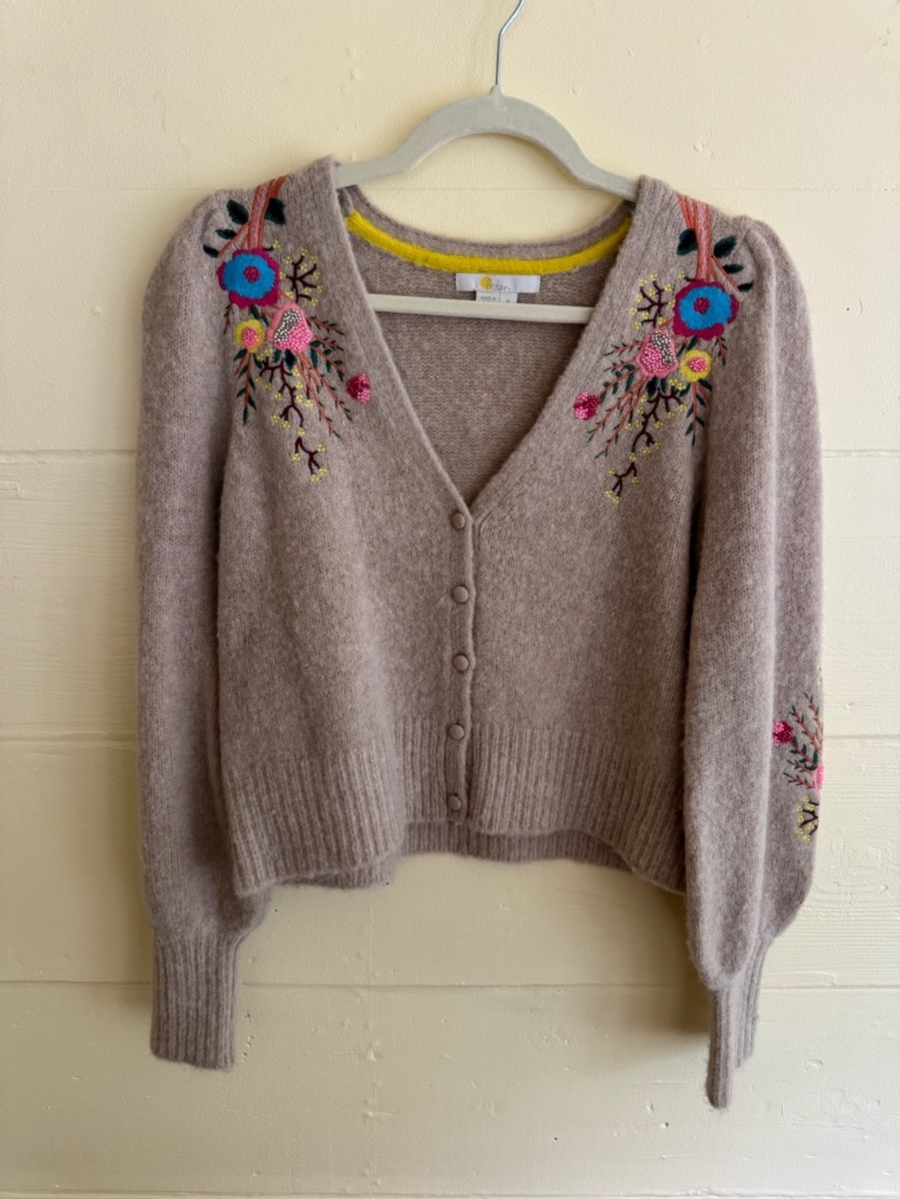 Embroidered + Beaded Floral Cardigan